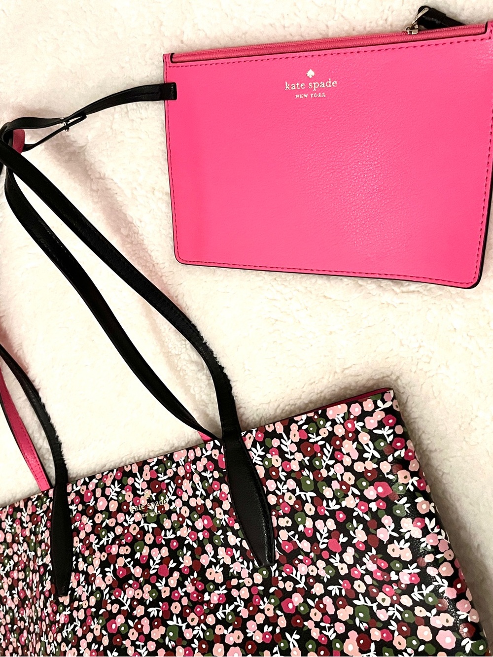 kate spade Pink Floral Tote with Hot Pink Pouch - Picture 3 of 9